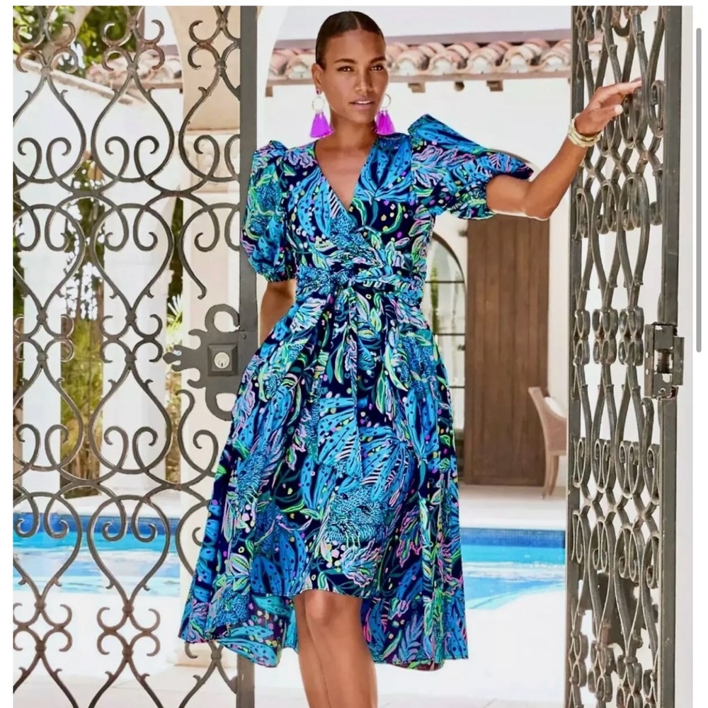 Juney Midi Dress Low Tide Navy Catty Purrsonality
